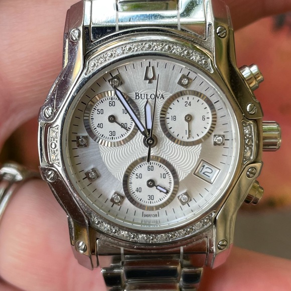 Bulova C8671512 Women’s Chronograph Diamond Studded Bezel Watch - Picture 10 of 12